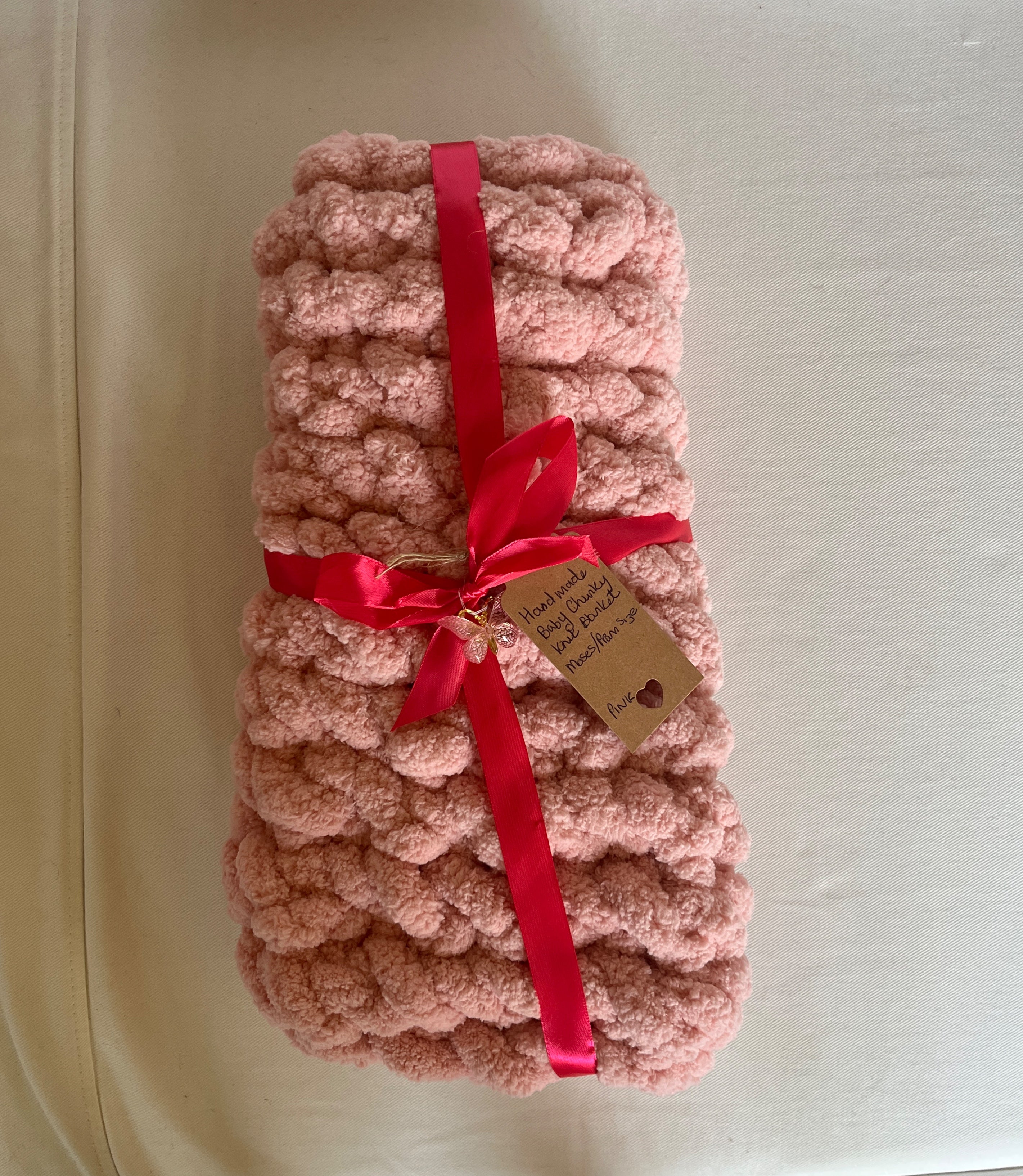 Baby Blanket Chunky Knit Moses/Pram Size Gift Wrapped