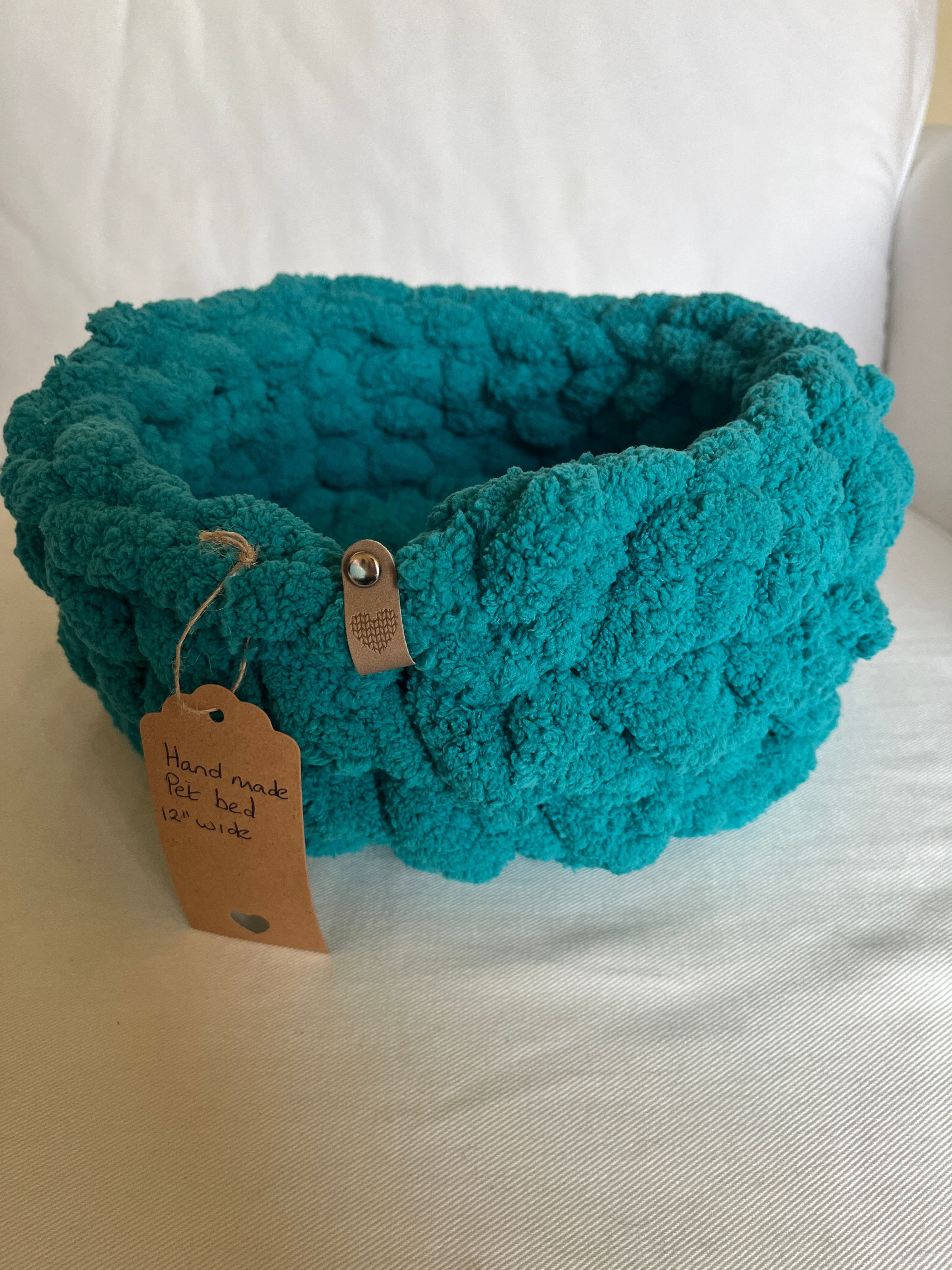 Teal Pet Bed 12" Wide